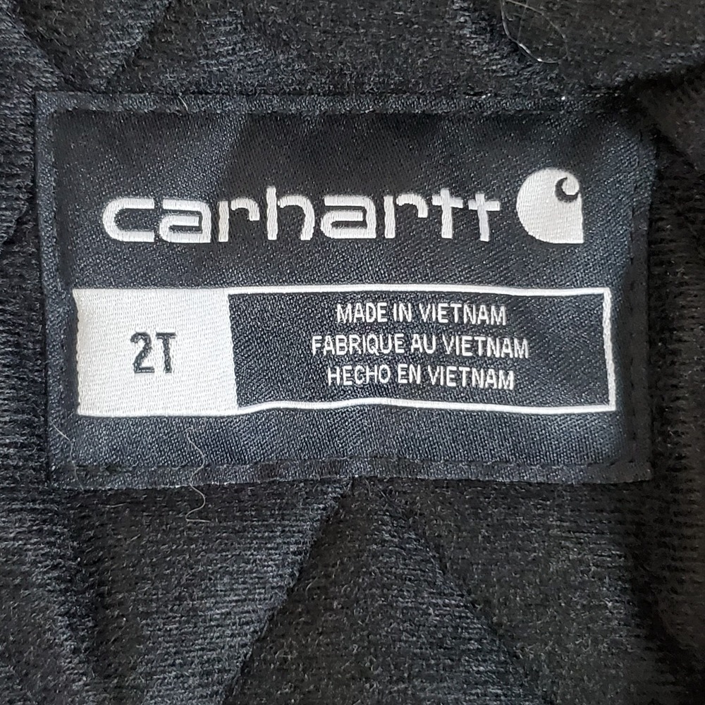 Carhartt Jacket Toddler Size 2T Brown Insulated Duck Canvas Hooded Rugged - Picture 4 of 16